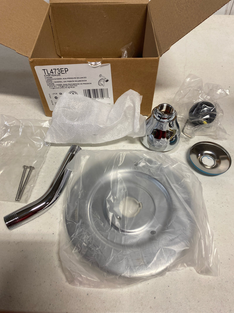 Moen TL473EP Chateau Shower Trim Package with Single Function Shower Head - Chrome