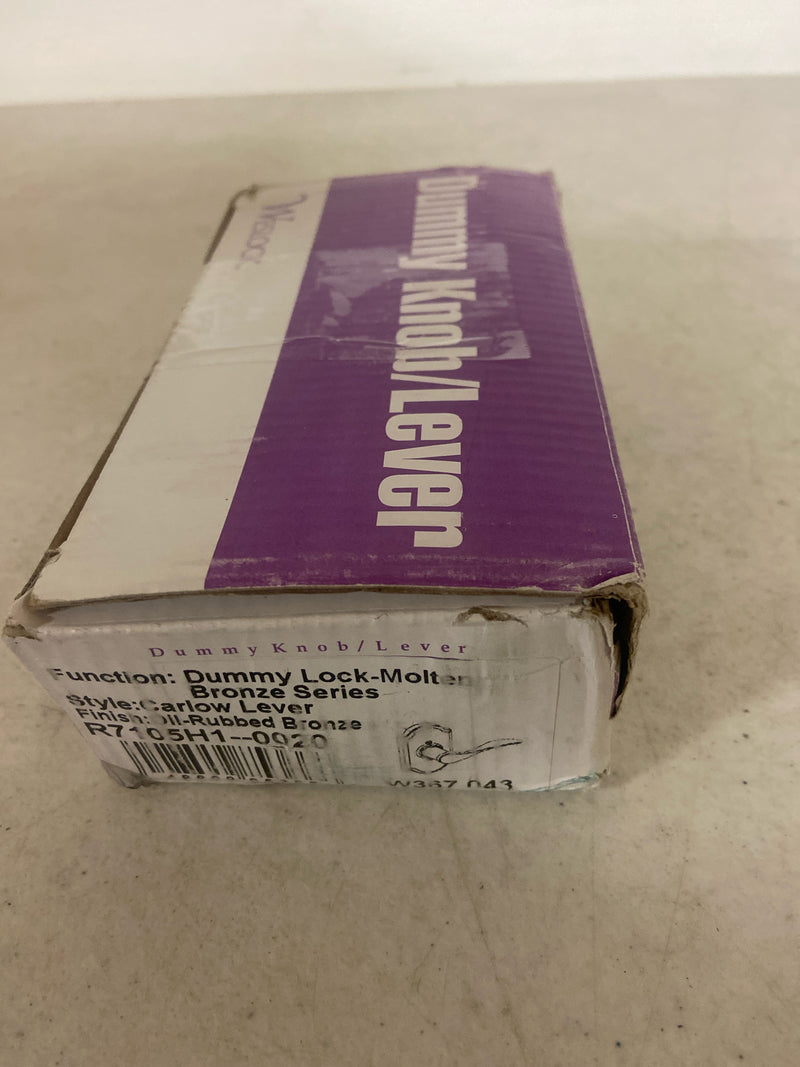 Weslock R7105H1--0020 Carlow Right Handed Single Dummy Door Lever Set with Premiere Rose from the Molten Bronze Collection - Oil Rubbed Bronze