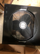 Air King 20" 1/6 HP Whole House Window Fan with 3-Speeds and Storm Guards for Circulation and Exhausting Air, 9166, Black