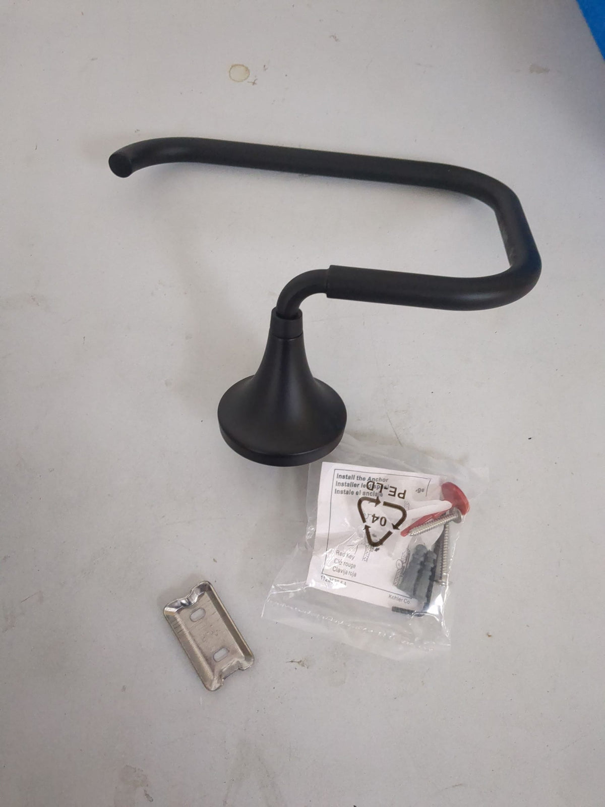 Kohler K-27428-BL Tone 8-7/8" Wall Mounted Towel Ring - Matte Black