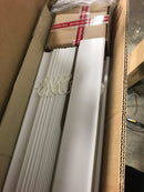 Home decorators collection 10793478535781 White Cordless Faux Wood Blinds for Windows with 2 in. Slats - 44.5 in. W x 36 in. L (Actual Size 44 in. W x 36 in. L)