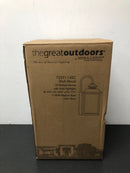 The Great Outdoors 72591-143C Miner's Loft Single Light 14-3/4" Tall Outdoor Wall Sconce with Square Glass Shade - Oil Rubbed Bronze / Gold