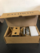 Baldwin Reserve Tube Satin Nickel Bed/Bath Door Handle with Contemporary Round Rose