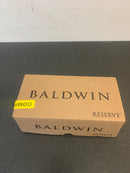 Baldwin ENCONCRR150 Modern Single Cylinder Keyed Entry Door Knob Set with Modern Round Rose from the Reserve Collection - Satin Nickel