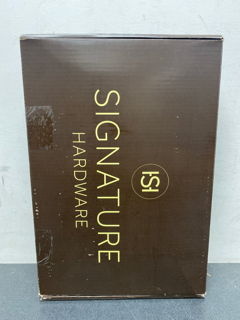 Signature Hardware 483884 Lexia 1.2 GPM Widespread Gooseneck Bathroom Faucet with Pop-Up Drain Assembly - Brushed Nickel