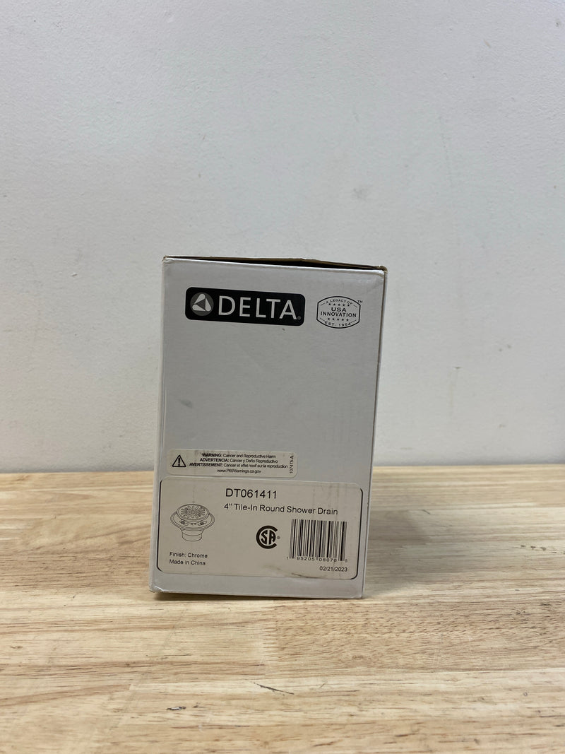 Delta DT061411 4" Tile-In Round Shower Drain - Chrome