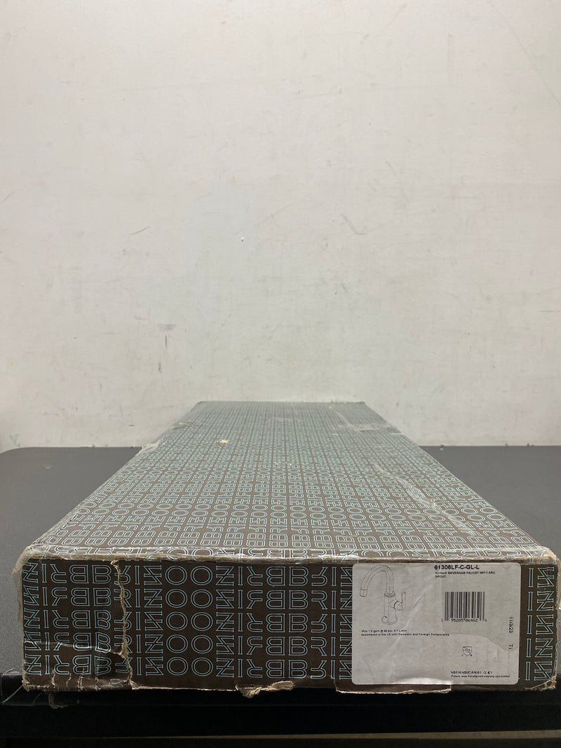 Brizo 61306LF-C-GL-L Kintsu 1.5 GPM Cold Only Water Dispenser with Arc Spout - RO Compatible - Lumicoat Luxe Gold