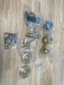Baldwin 5000033PRIV 5000 Privacy Door Knob Set with 5048 Rose from the Estate Collection - Vintage Brass