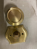 Baldwin HDTRATAR003 Traditional Non-Turning One-Sided Dummy Door Knob with Arch Rose - Polished Brass