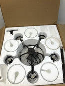 Maxim lighting 26117CDOI Seafarer 23.75 in. W 5-Light Oil Rubbed Bronze Chandelier with Seedy Shade