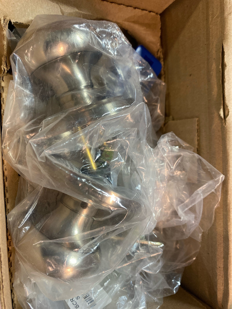 Emtek 8200PUS15 Providence Privacy Door Knob Set with Regular Rose from the Brass Classic Collection - Satin Nickel