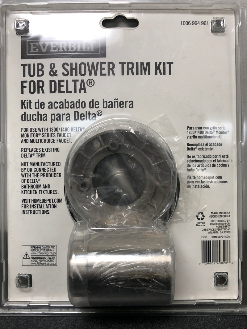 Everbilt 29250 1-Handle Shower Valve Trim Kit for Delta Shower Faucets in Brushed Nickel
