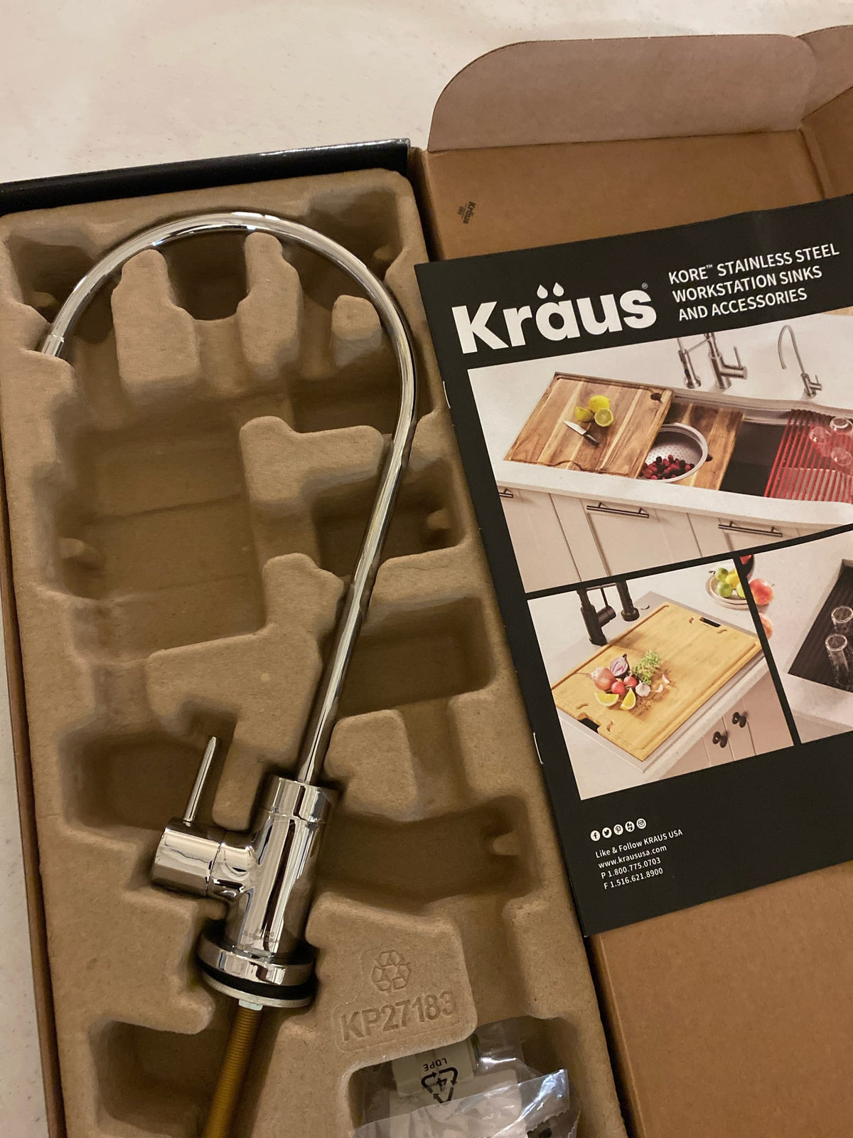 Kraus FF-100CH Purita 1 GPM Cold Water Dispenser - Less Filter System - Chrome