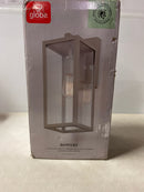 Globe electric 44838 Bowery Matte Gray Farmhouse Indoor/Outdoor 1-Light Wall Sconce with Clear Glass Shade