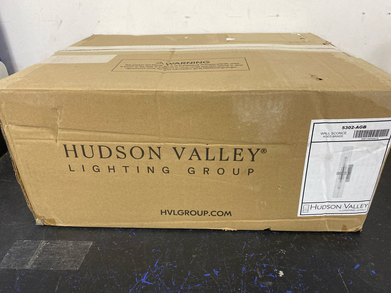Hudson Valley Lighting 5302-AGB Briggs 2 Light 23" Tall Wall Sconce - Aged Brass
