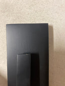 Emtek 222202US19 Modern Rectangular Surface Jamb Mounted Privacy Lock with Flush Pull and Integrated Strike for Barn Doors - Flat Black