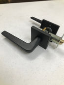 Emtek 510ATNUS19 Athena Brass Modern Passage Leverset - Flat Black