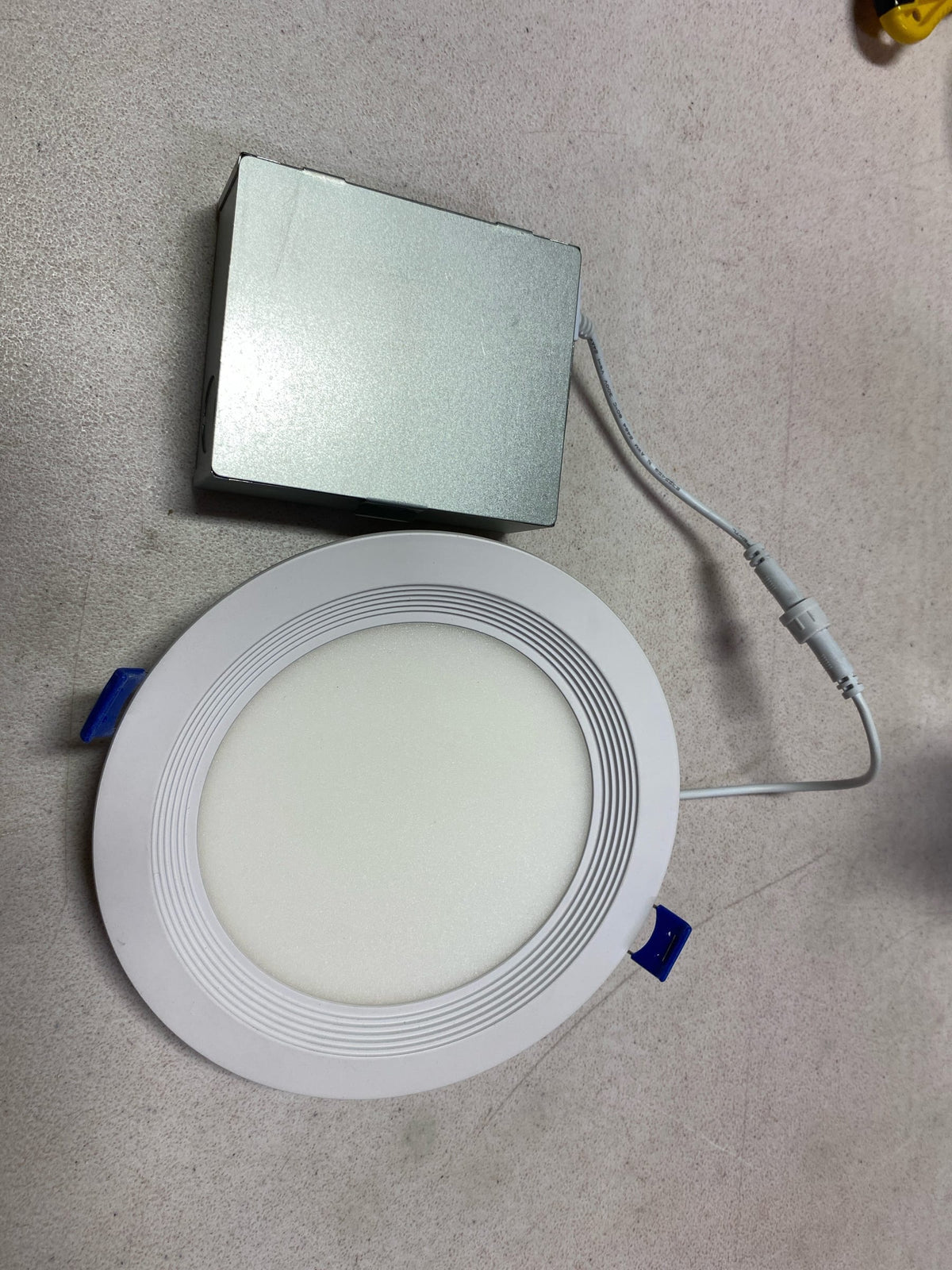 Leviton 001-DBR60-S1W 6 in. Round Baffle Slim Integrated LED Recessed Downlight, 1100 Lumens, 5 CCT Color Selectable 2700K-5000K, Dimmable