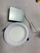 Leviton 001-DBR60-S1W 6 in. Round Baffle Slim Integrated LED Recessed Downlight, 1100 Lumens, 5 CCT Color Selectable 2700K-5000K, Dimmable