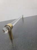 Alno D860-18-PB/NL Contemporary Acrylic 18 Inch Center to Center Large Cabinet Handle / Drawer Handle - Unlacquered Brass