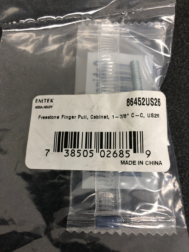 Emtek 86452US26 Freestone 1-7/8 Inch Designer Cabinet Knob - Polished Chrome