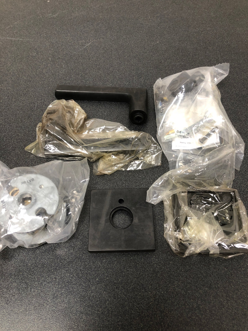 Baldwin 5162102PRIV 5162 Series Privacy Door Lever Set with Square Rose from the Estate Collection - Oil Rubbed Bronze