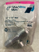 SharkBite Max 1/2 x 1/2 Inch MIP Straight Stop Valve, Quarter Turn, Push to Connect Brass Plumbing Fitting, PEX Pipe, Copper, CPVC, PE-RT, HDPE, UR24947