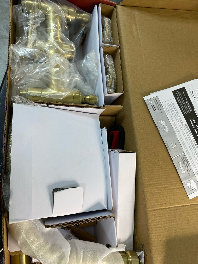 Pfister LG6-3TBBG Tisbury Wall Mounted Tub Filler with Built-In Diverter - Includes Hand Shower - Brushed Gold