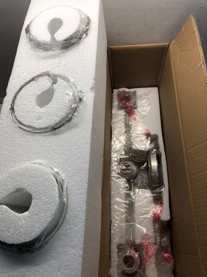 Minka Lavery 6963-84 Overland Park 3 Light 23" Wide Vantage Bathroom Vanity Light with Etched Glass Shades - Brushed Nickel