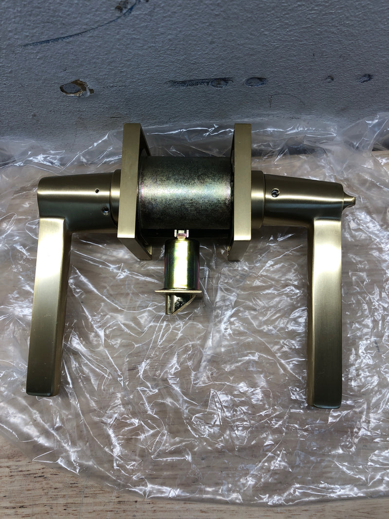 Emtek 512HLOUS4 Helios Single Cylinder Keyed Entry Door Lever Set - Satin Brass