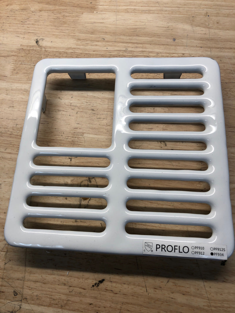 PROFLO PF934 9-1/2" Cast Iron 3/4" Top Grate - White