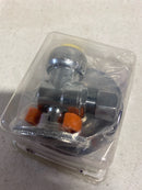 Jaclo 638PF-KIT-PCH Quarter Turn Angle Pattern 1/2" Push Fit x 3/8" O.D. Supply Valve with Escutcheon - Polished Chrome