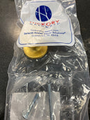Hickory Hardware P2142-BGB American Diner 1-3/8 Inch Large Retro 50s Diner Cabinet Knob / Drawer Knob - Brushed Golden Brass