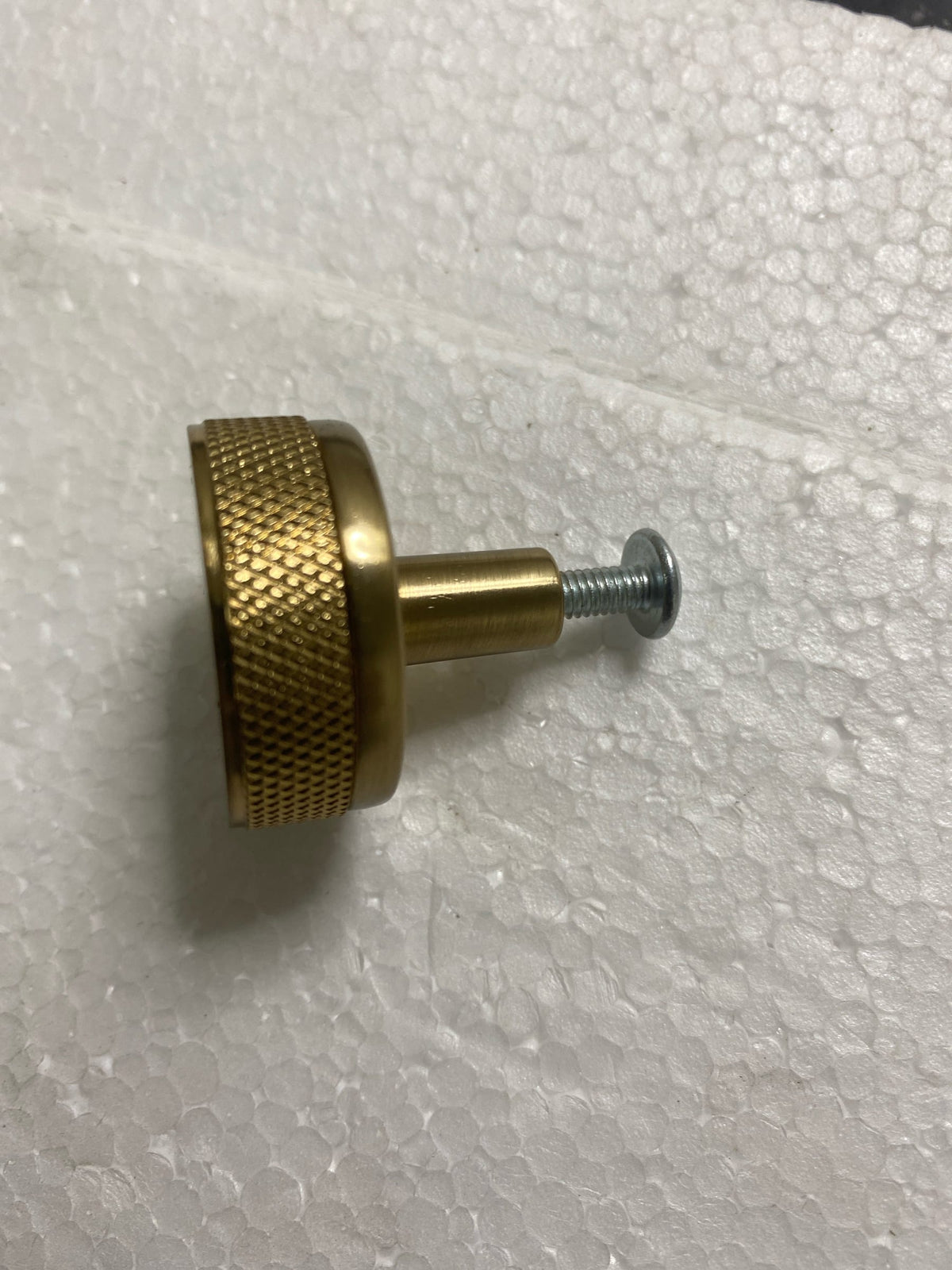Emtek 86655KNKUS4 Knurled 1-1/4 Inch Mushroom Cabinet Knob from the SELECT Collection - Satin Brass