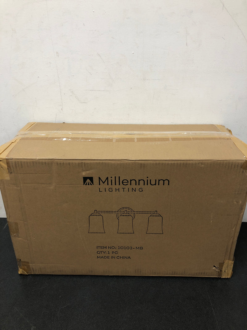 Millennium Lighting 46943-MB Asheville 3 Light 25" Wide Bathroom Vanity Light - Matte Black
