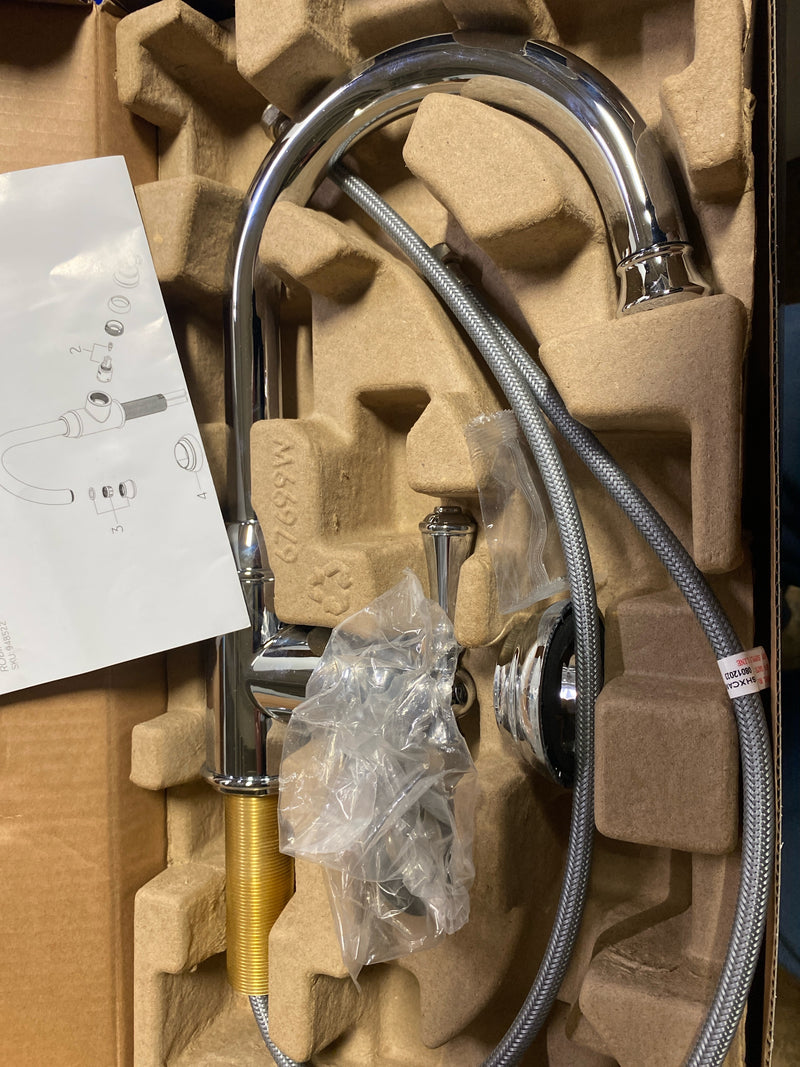 Signature Hardware SHXCAM137CP Amberley 1.8 GPM Single Hole Bar Faucet - Chrome