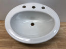 Kohler K-2196-8-0 Pennington 20-1/4 in. Oval Drop-In Vitreous China Bathroom Sink with Overflow Drain in White