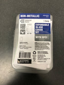 Commercial electric WCWL1PG-D 1-Gang Extra Duty Non-Metallic Low Profile While-In-Use Weatherproof Horizontal/Vertical Receptacle Cover and GFCI, Gray