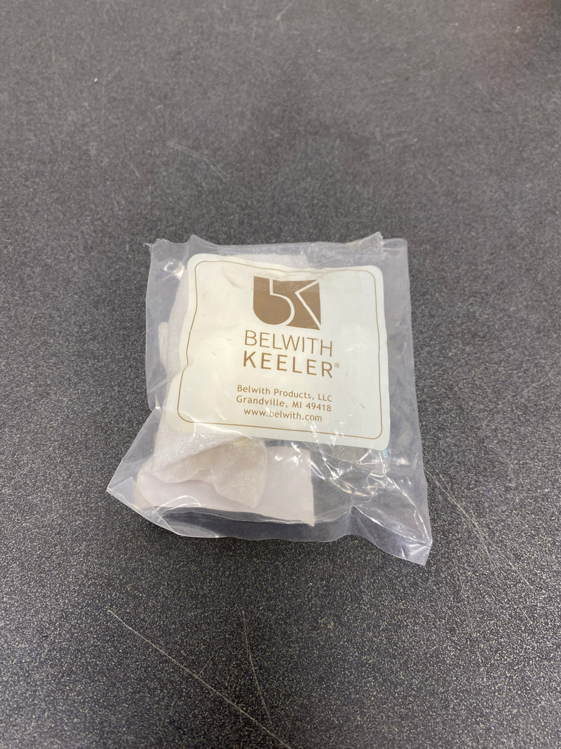 Belwith Keeler B077977LRBGB Reserve 1-1/4" Round Luxury Leather Cabinet Knob / Drawer Knob - Brushed Golden Brass / Brown Leather