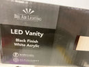 Bel air lighting LED-22464BK5CCT Miles 24 in. Integrated LED Black Bathroom Vanity Light Fixture with Rectangular Acrylic Shade and 5CCT
