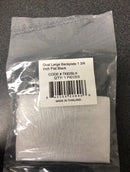 Top Knobs TK62BLK 1-3/4 Inch Large Oval Cabinet Knob Backplate from the Sanctuary Series - Flat Black