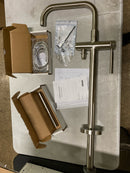 Kohler K-T97328-4-BN Purist Single-Handle Floor Mount Roman Tub Faucet with Handshower in Vibrant Brushed Nickel