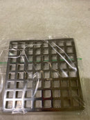 Infinity Drains QS 5 PS - 5” Decorative Top Plate - Squares Pattern for Q 5, QD 5, QDB 5 in polished stainless