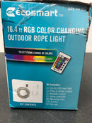 Ecosmart LR431U-7.2X5IR3 16.4 ft. RGB Color Changing Dimmable Linkable Plug-In LED Outdoor Rope Light with Remote Control