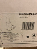 Delta 559HAR-SSPD-DST Trinsic 1.2 GPM Single Hole Bathroom Faucet with Pull Down Wand and Push Pop-Up Drain Assembly - Stainless