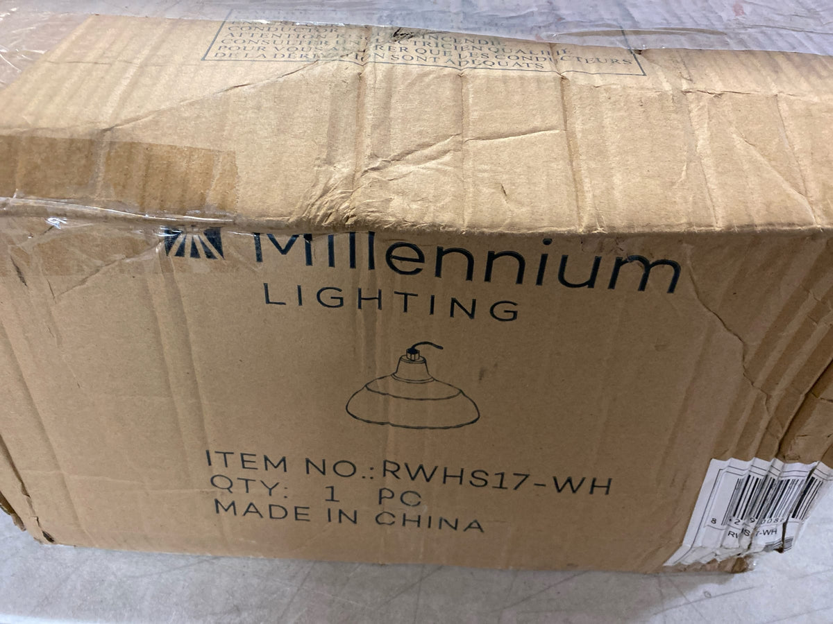 Millennium Lighting RWHS17-WH RLM 1 Light 17" Wide Outdoor Warehouse Shade - White