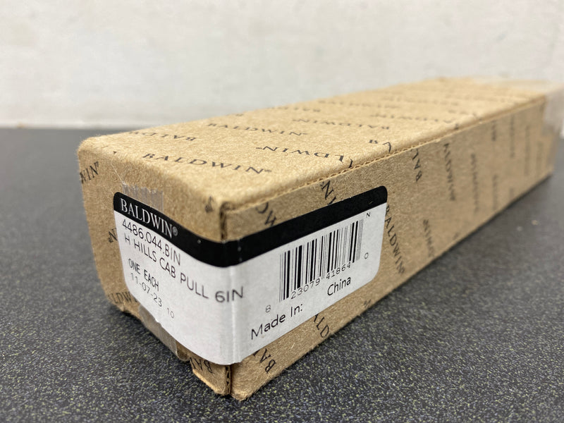 Baldwin 4486044BIN Hollywood Hills 6 Inch Center to Center Handle Cabinet Pull from the Estate Collection - Satin Brass