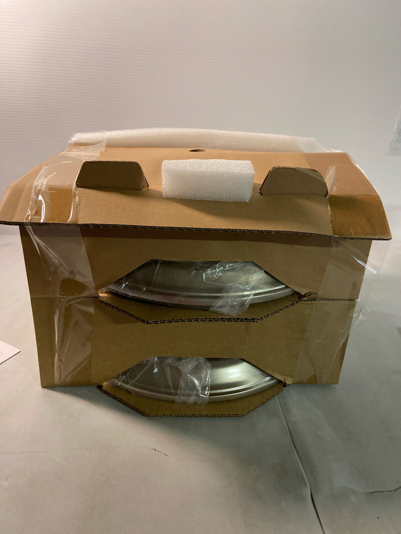 Commercial electric JAL8011L/BN 13 in. 180-Watt Equivalent Brushed Nickel Integrated LED Flush Mount with Frosted Glass Shade (2-Pack)