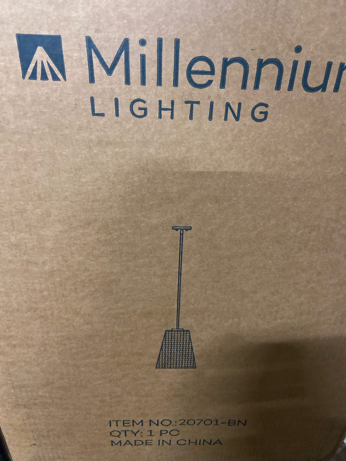 ML Lighting 20701-BN Saben 1-Light Pendant Light in Brushed Nickel Finish