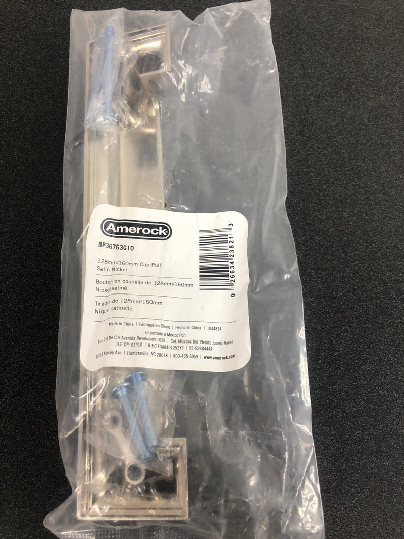 Amerock BP36763G10 Appoint 5-1/16 and 6-5/16 Inch Dual Center to Center Cup Cabinet Pull - Satin Nickel